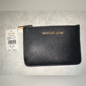 Michael Kors Small TZ Coinpouch with ID - Black